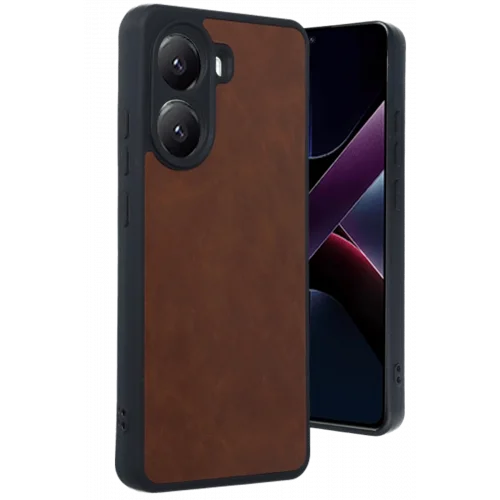 Mey İthalat®  Xiaomi Poco X7 Pro Kılıf Aras Deri Kapak - Taba