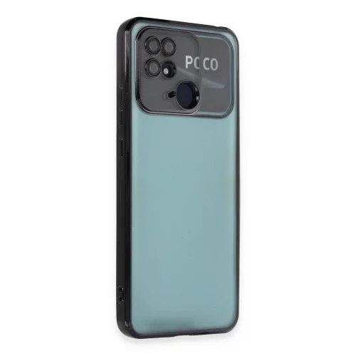 Mey İthalat®  Xiaomi Redmi 10C Kılıf  Lensli Silikon - Siyah