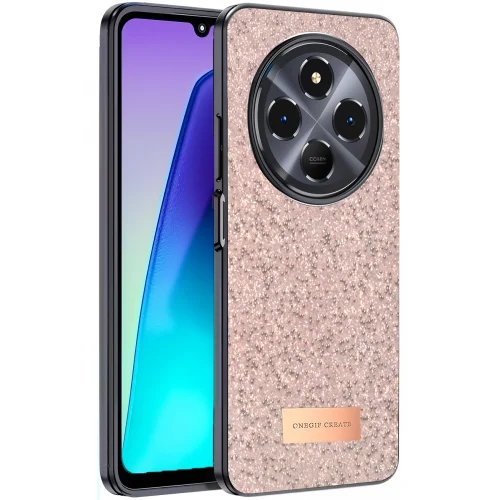 Mey İthalat®  Xiaomi Redmi 14C Bright Simli Kapak - Pembe