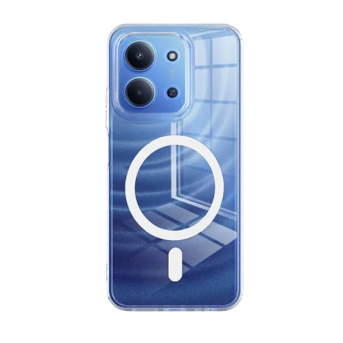 Mey İthalat®  Xiaomi Redmi 15C 4G Combo Sert Şeffaf Magsafe Kapak - Şeffaf