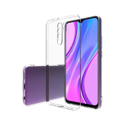 Mey İthalat®  Xiaomi Redmi 9 Kılıf Lüx Şeffaf Silikon - Şeffaf