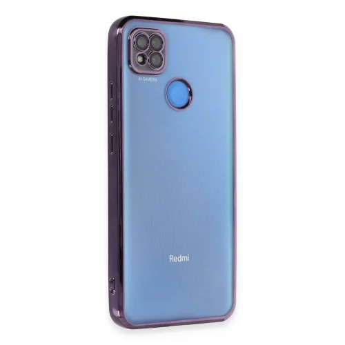 Mey İthalat®  Xiaomi Redmi 9C Kılıf  Lensli Silikon - Mor