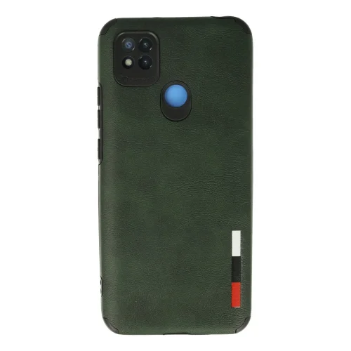 Mey İthalat®  Xiaomi Redmi 9C Kılıf Loop Deri Silikon - Yeşil