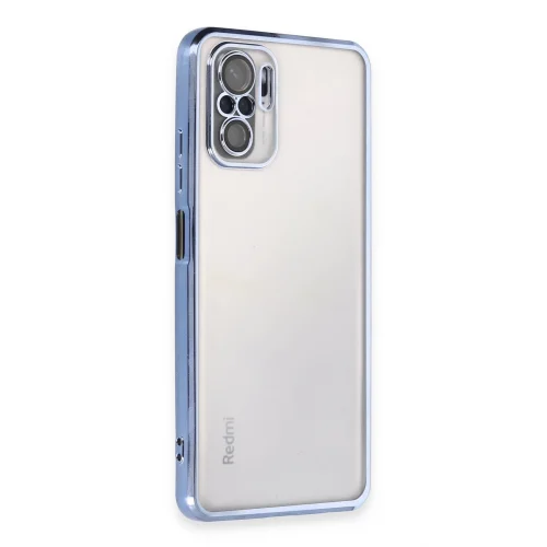 Mey İthalat®   Redmi Note 10 Kılıf  Lensli Silikon - Açık Mavi