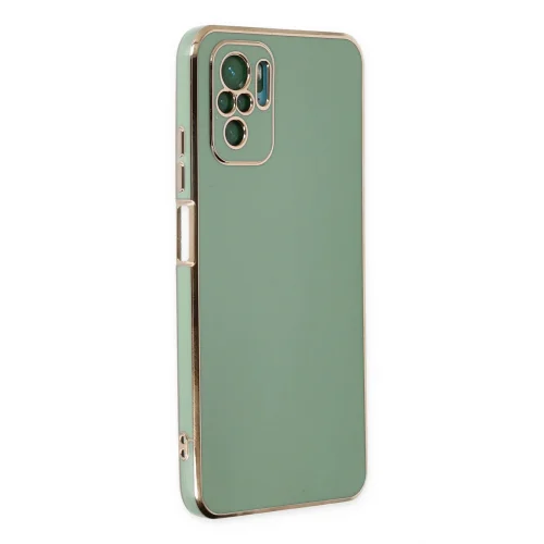 Mey İthalat®  Xiaomi Redmi Note 10 Kılıf Volet Silikon - Açık Yeşil