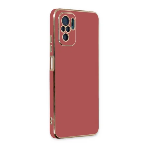 Mey İthalat®  Xiaomi Redmi Note 10 Kılıf Volet Silikon - Kırmızı