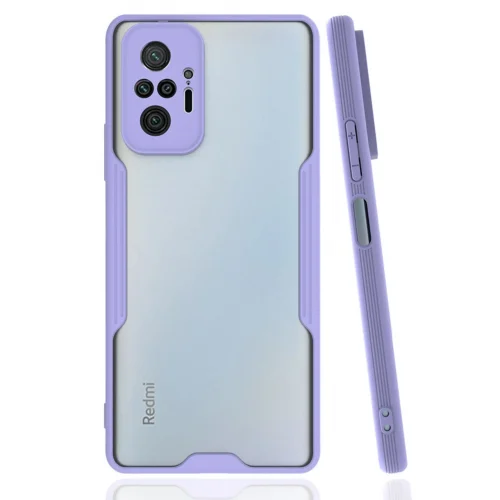 Mey İthalat®  Xiaomi Redmi Note 10 Pro Kılıf Platin Silikon - Lila