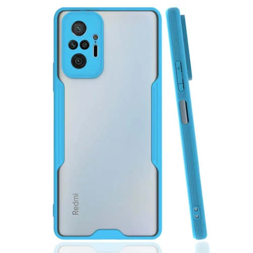 Mey İthalat®  Xiaomi Redmi Note 10 Pro Kılıf Platin Silikon - Mavi