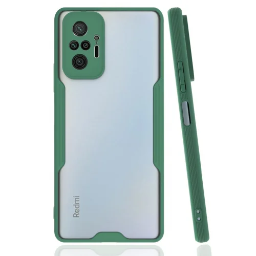 Mey İthalat®  Xiaomi Redmi Note 10 Pro Kılıf Platin Silikon - Yeşil