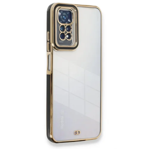 Mey İthalat®  Xiaomi Redmi Note 11 Kılıf Liva Lens Silikon - Siyah