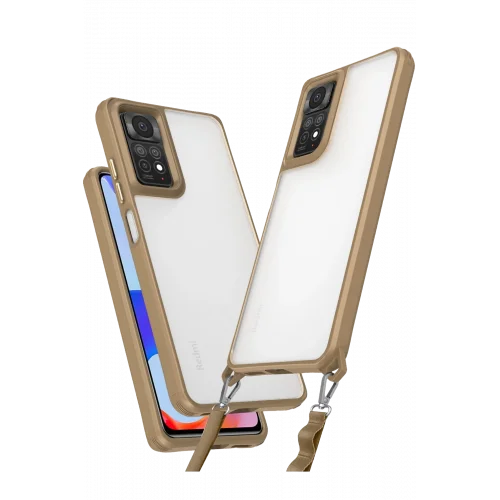 Mey İthalat®  Xiaomi Redmi Note 11 Pro Kılıf Penta Silikon Kılıf - Çöl Titanyum