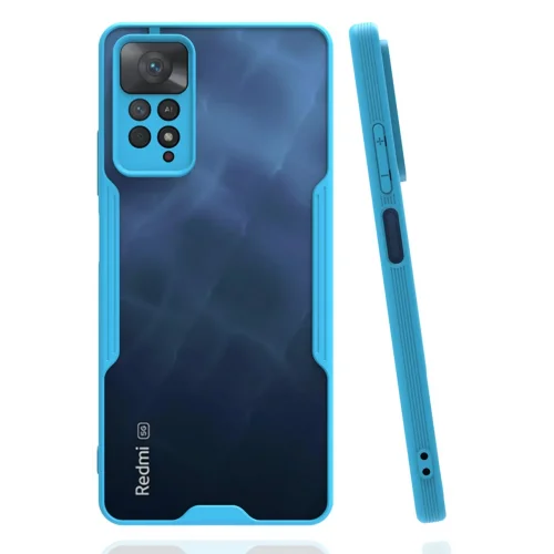 Mey İthalat®  Xiaomi Redmi Note 11 Pro Kılıf Platin Silikon - Mavi