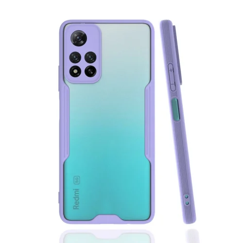 Mey İthalat®  Xiaomi Redmi Note 11 Pro Plus 5G Kılıf Platin Silikon - Lila