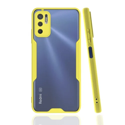 Mey İthalat®  Xiaomi Redmi Note 11 SE Kılıf Platin Silikon - Sarı