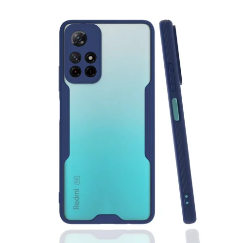 Mey İthalat®  Xiaomi Redmi Note 11T Kılıf Platin Silikon - Lacivert