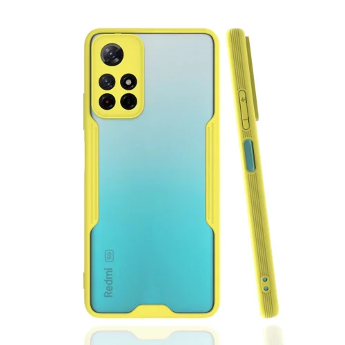 Mey İthalat®  Xiaomi Redmi Note 11T Kılıf Platin Silikon - Sarı