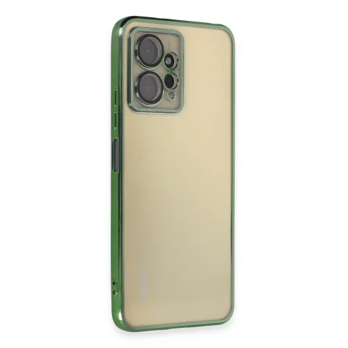 Mey İthalat®  Xiaomi Redmi Note 12 4G Kılıf  Lensli Silikon - Yeşil