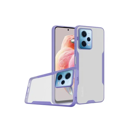 Mey İthalat®  Xiaomi Redmi Note 12 5G Kılıf Platin Silikon - Lila