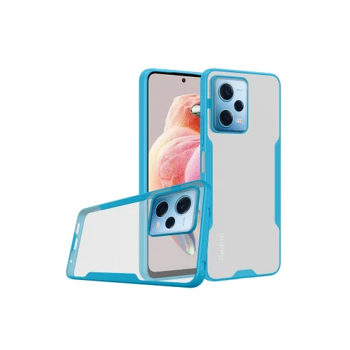 Mey İthalat®  Xiaomi Redmi Note 12 5G Kılıf Platin Silikon - Mavi