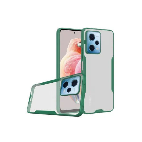 Mey İthalat®  Xiaomi Redmi Note 12 5G Kılıf Platin Silikon - Yeşil