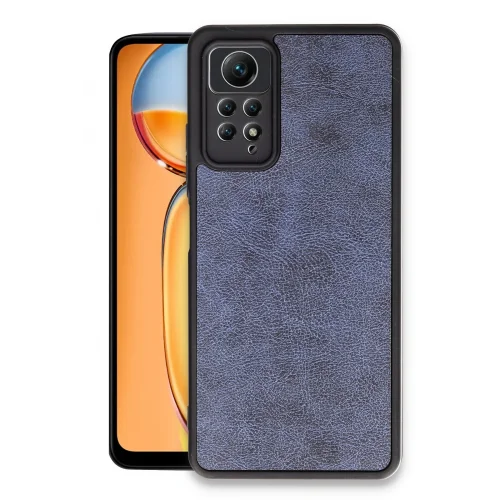 Mey İthalat®   Redmi Note 12 Pro 4G Kılıf Aras Deri Kapak - Lacivert