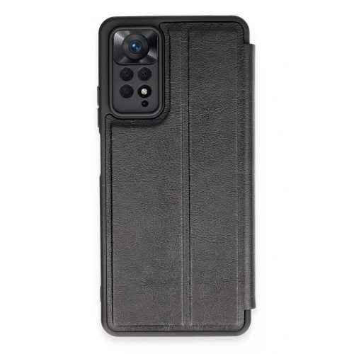 Mey İthalat®  Xiaomi Redmi Note 12 Pro 4G Kılıf Flip Cover - Siyah