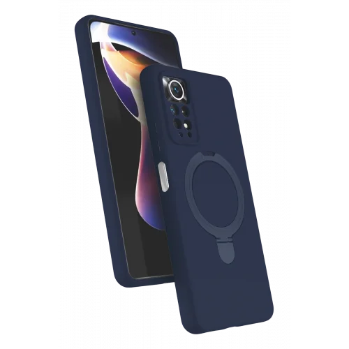 Mey İthalat®   Redmi Note 12 Pro 4G Regal Magsafe Standlı Kapak - Lacivert
