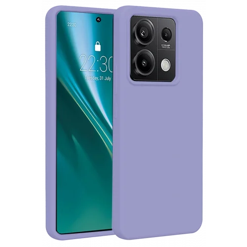 Mey İthalat®  Xiaomi Redmi Note 13 4G Kılıf First Silikon - Lila