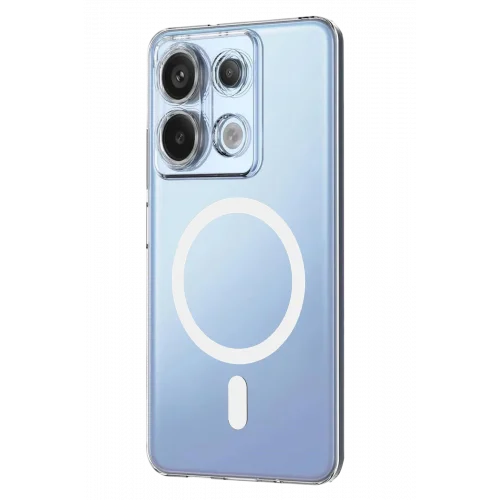 Mey İthalat®  Xiaomi Redmi Note 13 Pro 4G Combo Sert Şeffaf Magsafe Kapak - Şeffaf