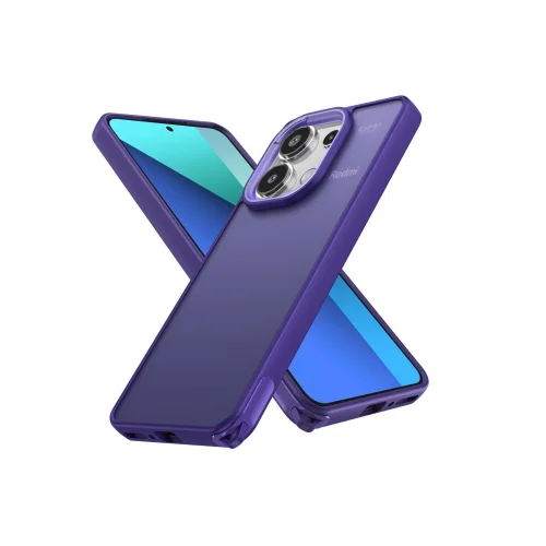 Mey İthalat®  Xiaomi Redmi Note 13 Pro 4G Kılıf Elegant Kapak - Derin Mor