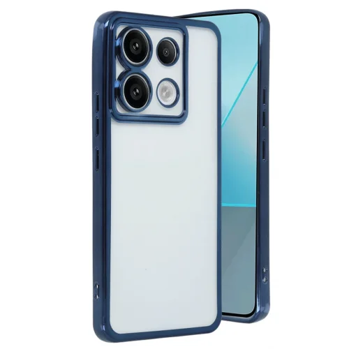Mey İthalat®  Xiaomi Redmi Note 13 Pro 4G Kılıf  Lensli Silikon - Lacivert