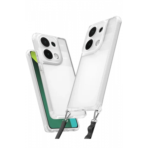 Mey İthalat®  Xiaomi Redmi Note 13 Pro 4G Kılıf Penta Silikon Kılıf - Şeffaf