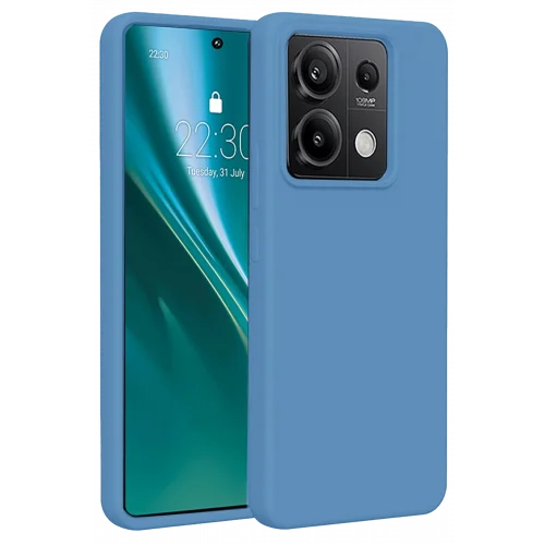 Mey İthalat®  Xiaomi Redmi Note 13 Pro 5G Kılıf First Silikon - Mavi