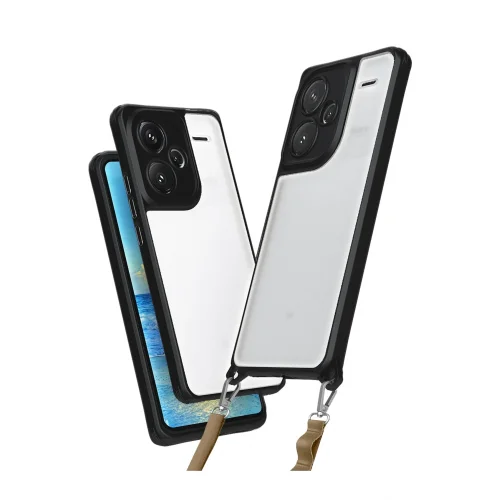 Mey İthalat®  Xiaomi Redmi Note 13 Pro Plus Kılıf Penta Silikon Kılıf - Siyah