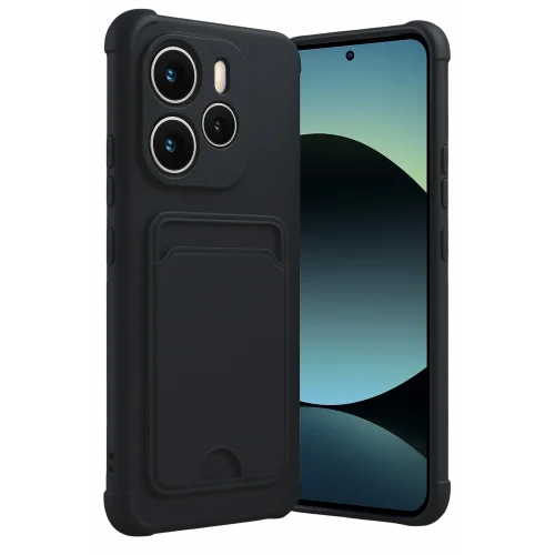 Mey İthalat®  Xiaomi Redmi Note 14 4G Kelvin Kartvizitli Silikon - Siyah
