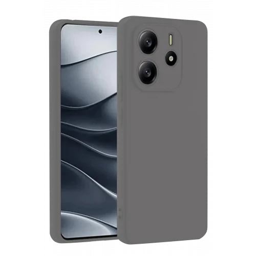 Mey İthalat®  Xiaomi Redmi Note 14 4G Kılıf First Silikon - Gri