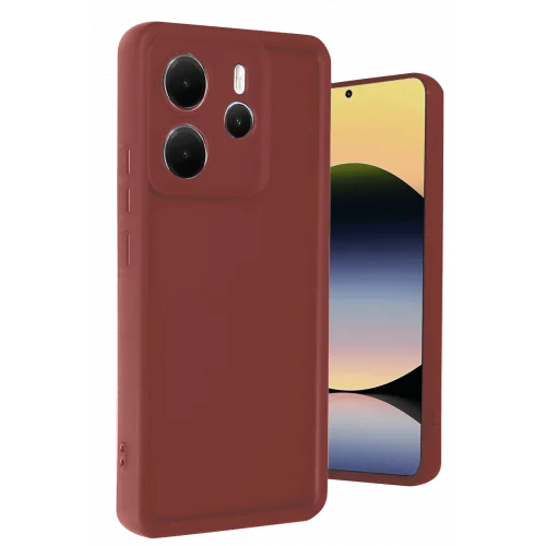 Mey İthalat®  Xiaomi Redmi Note 14 4G Kılıf Viera Silikon - Bordo