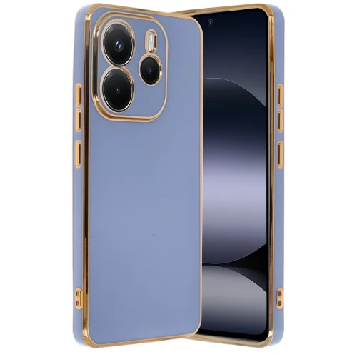 Mey İthalat®  Xiaomi Redmi Note 14 4G Kılıf Volet Silikon - Mavi