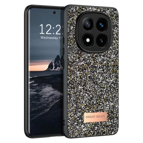 Mey İthalat®  Xiaomi Redmi Note 14 Pro 4G Bright Simli Kapak - Gümüş