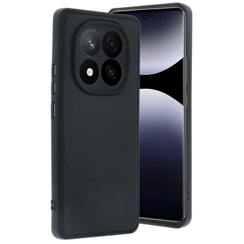 Mey İthalat®   Redmi Note 14 Pro 4G Kılıf Aras Deri Kapak - Siyah