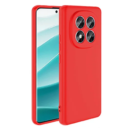 Mey İthalat®  Xiaomi Redmi Note 14 Pro 4G Kılıf First Silikon - Kırmızı