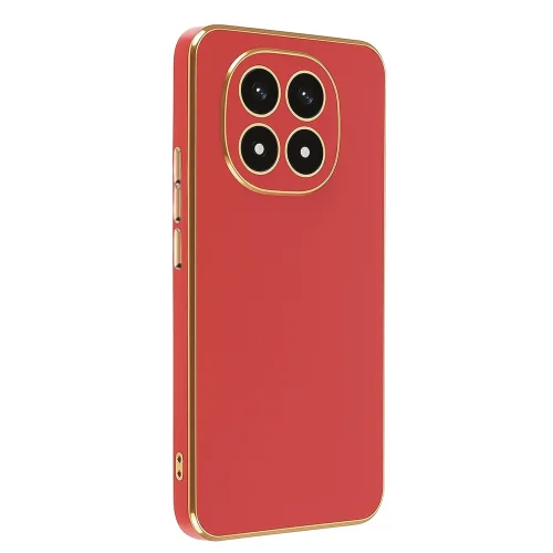 Mey İthalat®  Xiaomi Redmi Note 14 Pro 4G Kılıf Volet Silikon - Kırmızı