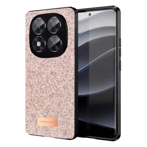 Mey İthalat®  Xiaomi Redmi Note 14 Pro 5G Bright Simli Kapak - Pembe