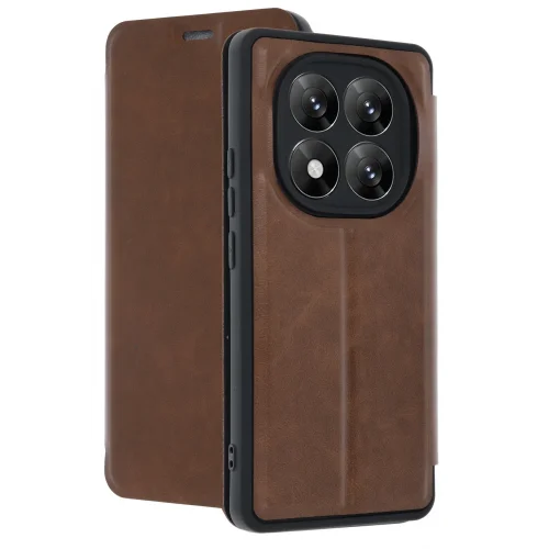 Mey İthalat®  Xiaomi Redmi Note 14 Pro 5G Kılıf Flip Cover - Taba