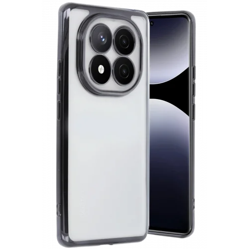 Mey İthalat®  Xiaomi Redmi Note 14 Pro 5G Kılıf  Lensli Silikon - Siyah