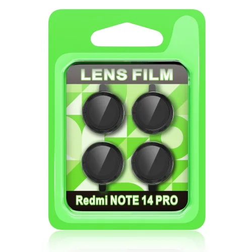 Mey İthalat®  Xiaomi Redmi Note 14 Pro 5G Raze Metal Kamera Lens - Siyah