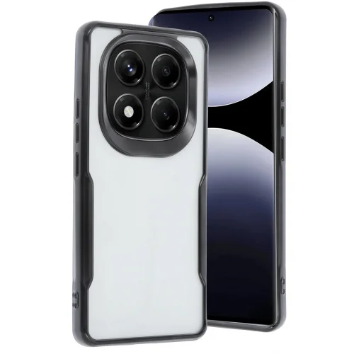 Mey İthalat®  Xiaomi Redmi Note 14 Pro Plus Kılıf Boyi Silikon Kapak - Siyah