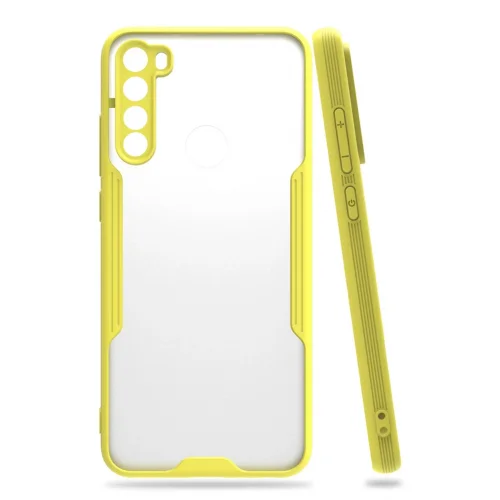 Mey İthalat®  Xiaomi Redmi Note 8 Kılıf Platin Silikon - Sarı