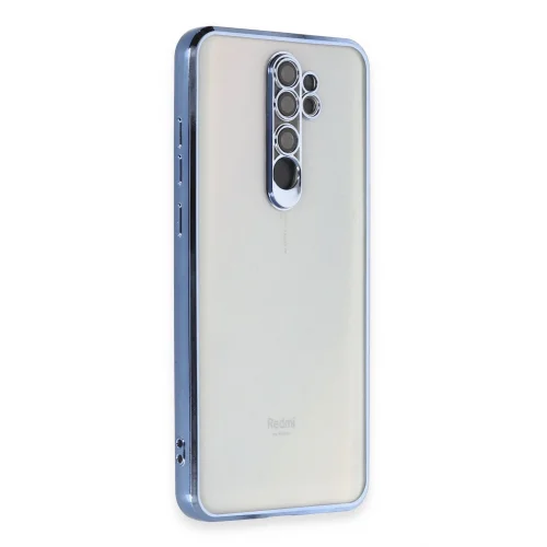 Mey İthalat®   Redmi Note 8 Pro Kılıf  Lensli Silikon - Açık Mavi