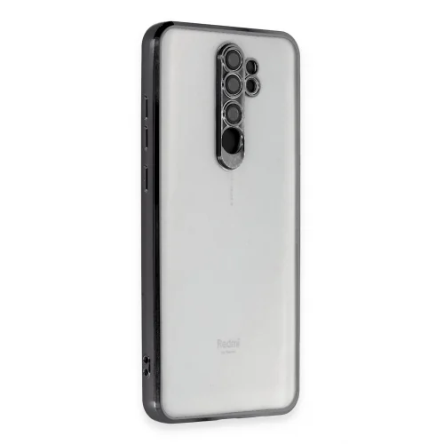 Mey İthalat®  Xiaomi Redmi Note 8 Pro Kılıf  Lensli Silikon - Siyah